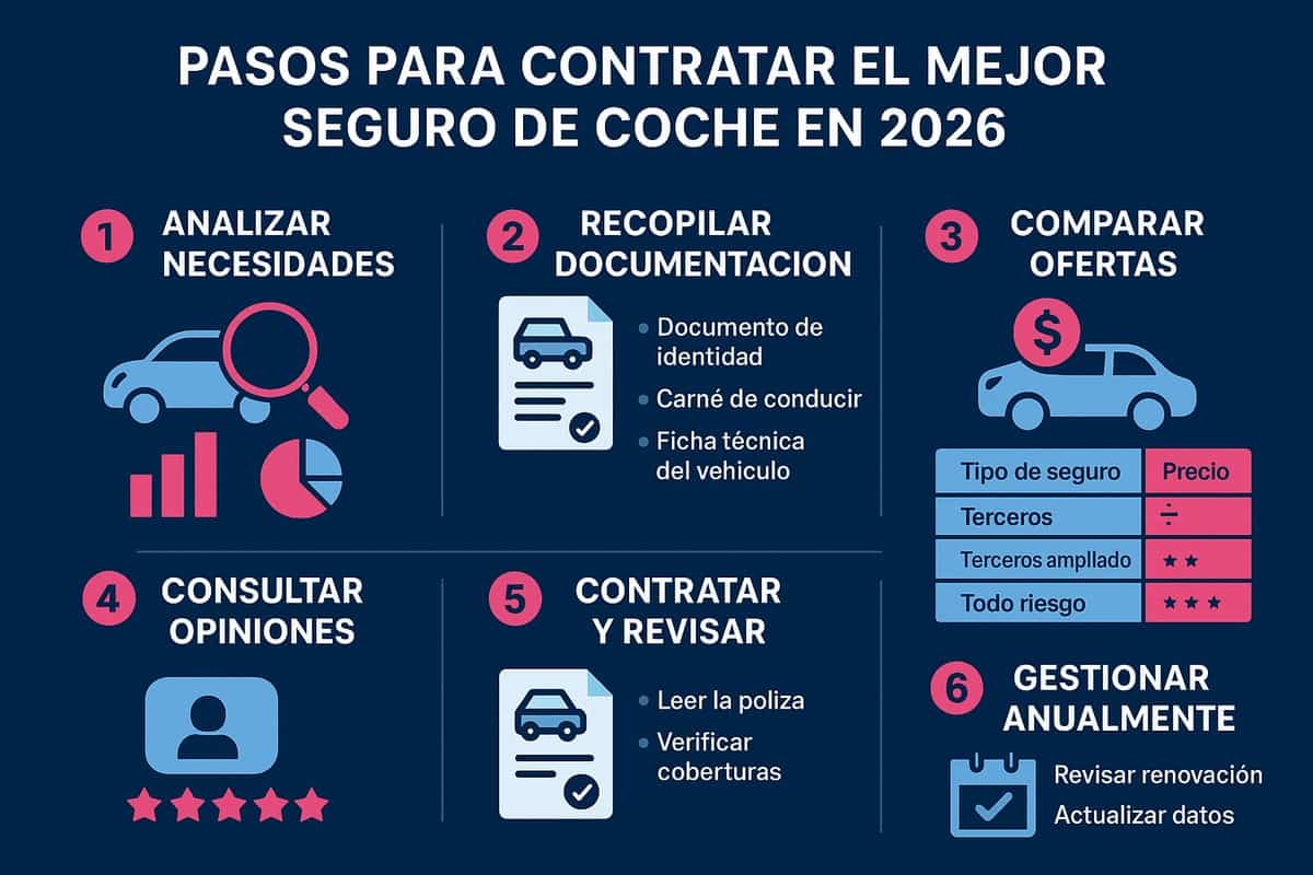 Paso a Paso: Cómo Contratar el Mejor Seguro de Coche en 2026