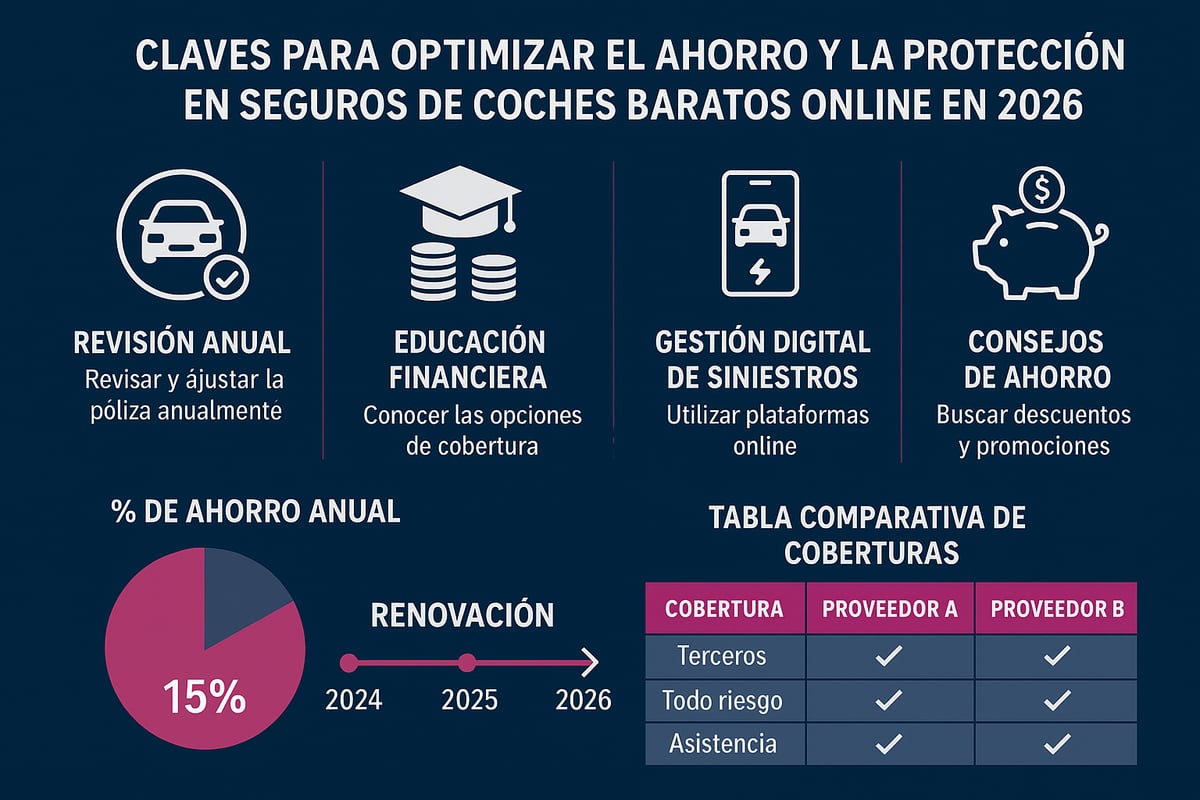 Claves para optimizar el ahorro y la protección en seguros de coche online