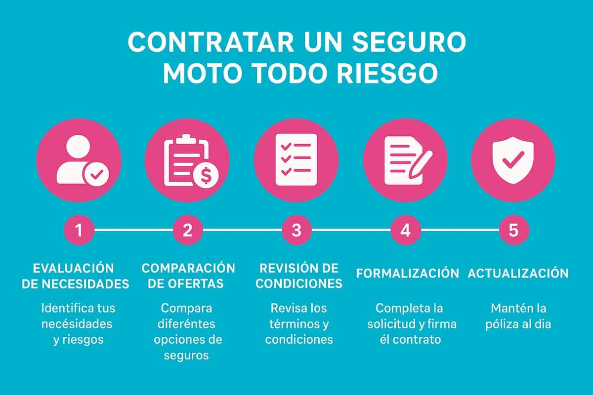 Cómo contratar un seguro de moto todo riesgo paso a paso