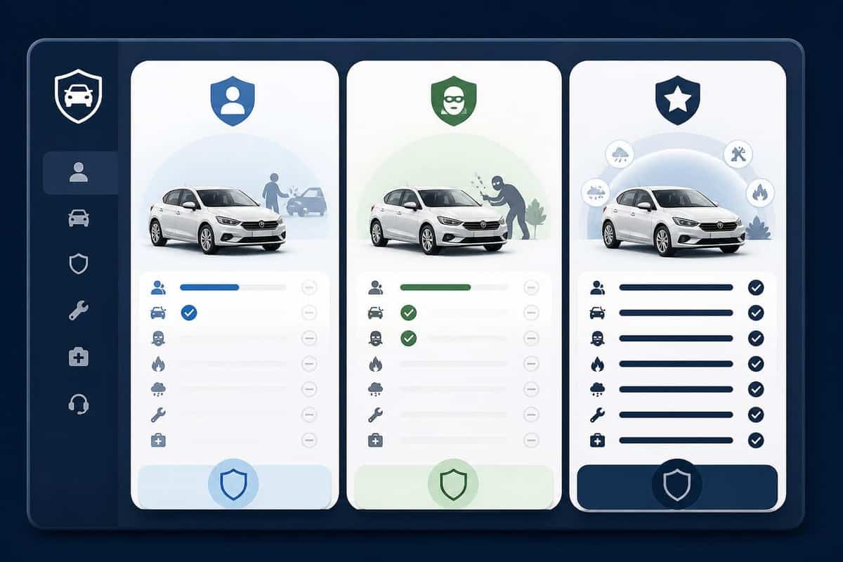 Comparación de coberturas de seguros de coche