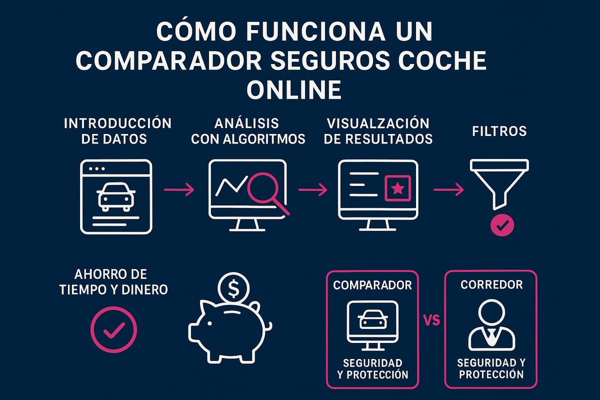 ¿Qué es un comparador de seguros de coche online y cómo funciona?