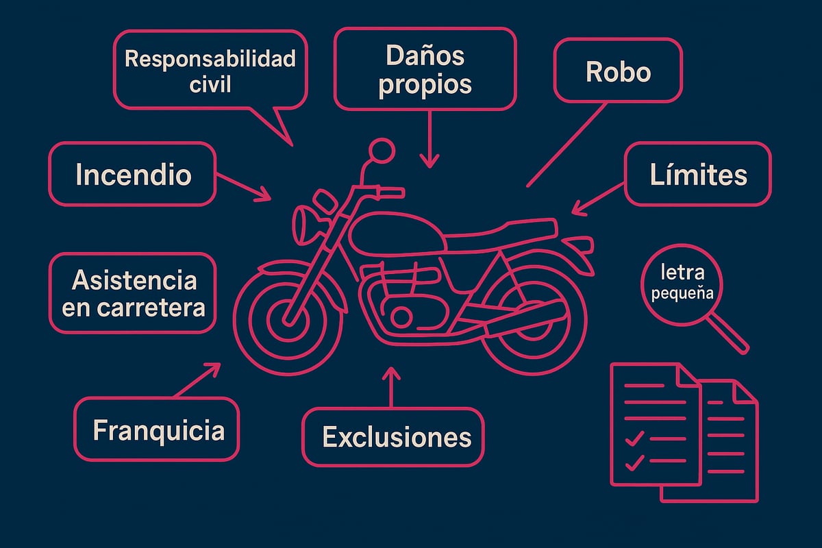 Coberturas y condiciones que revisar en un presupuesto de seguro de moto
