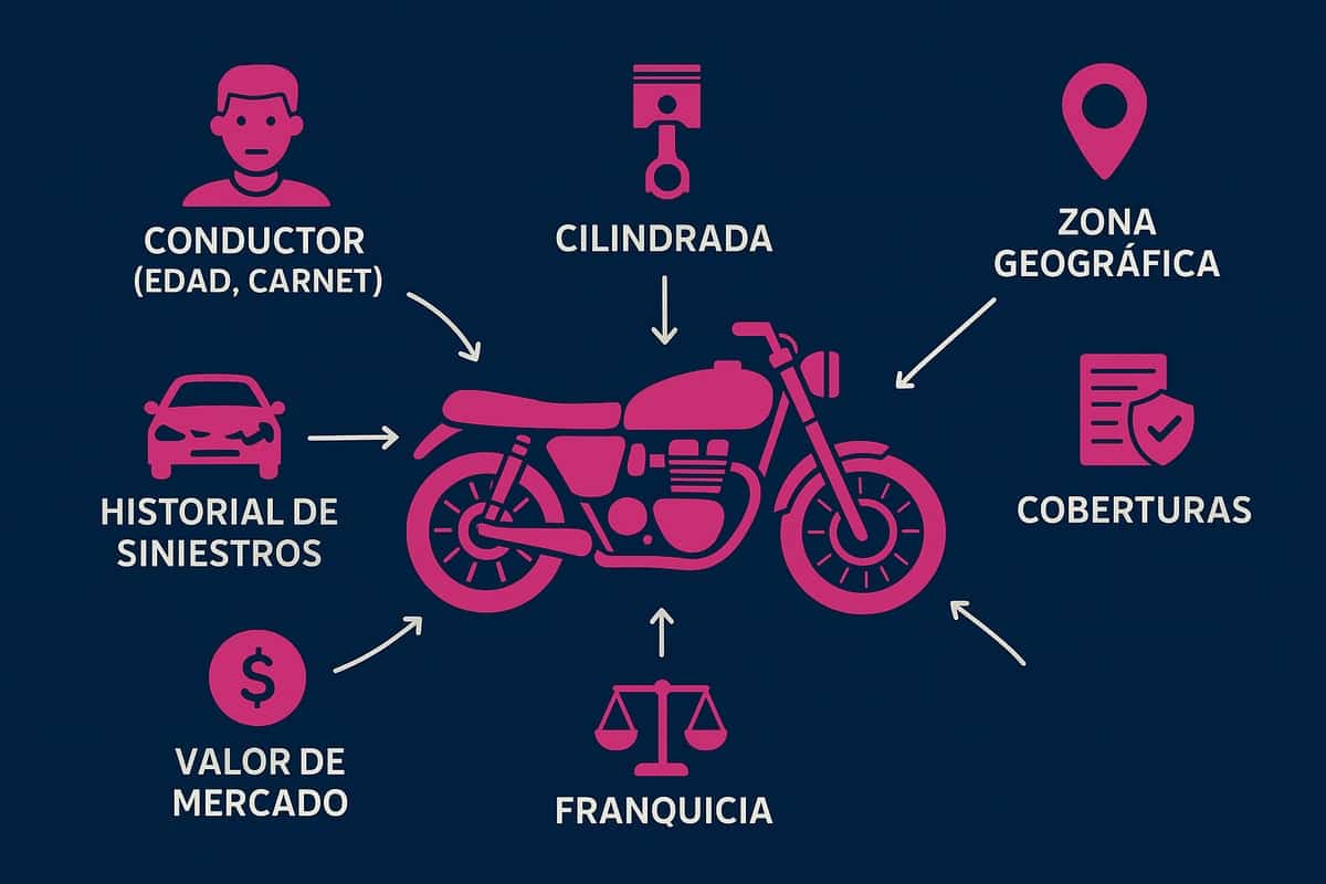 Factores que influyen en el precio del seguro de moto