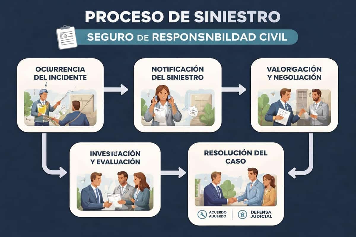Proceso de reclamación de un seguro de responsabilidad civil