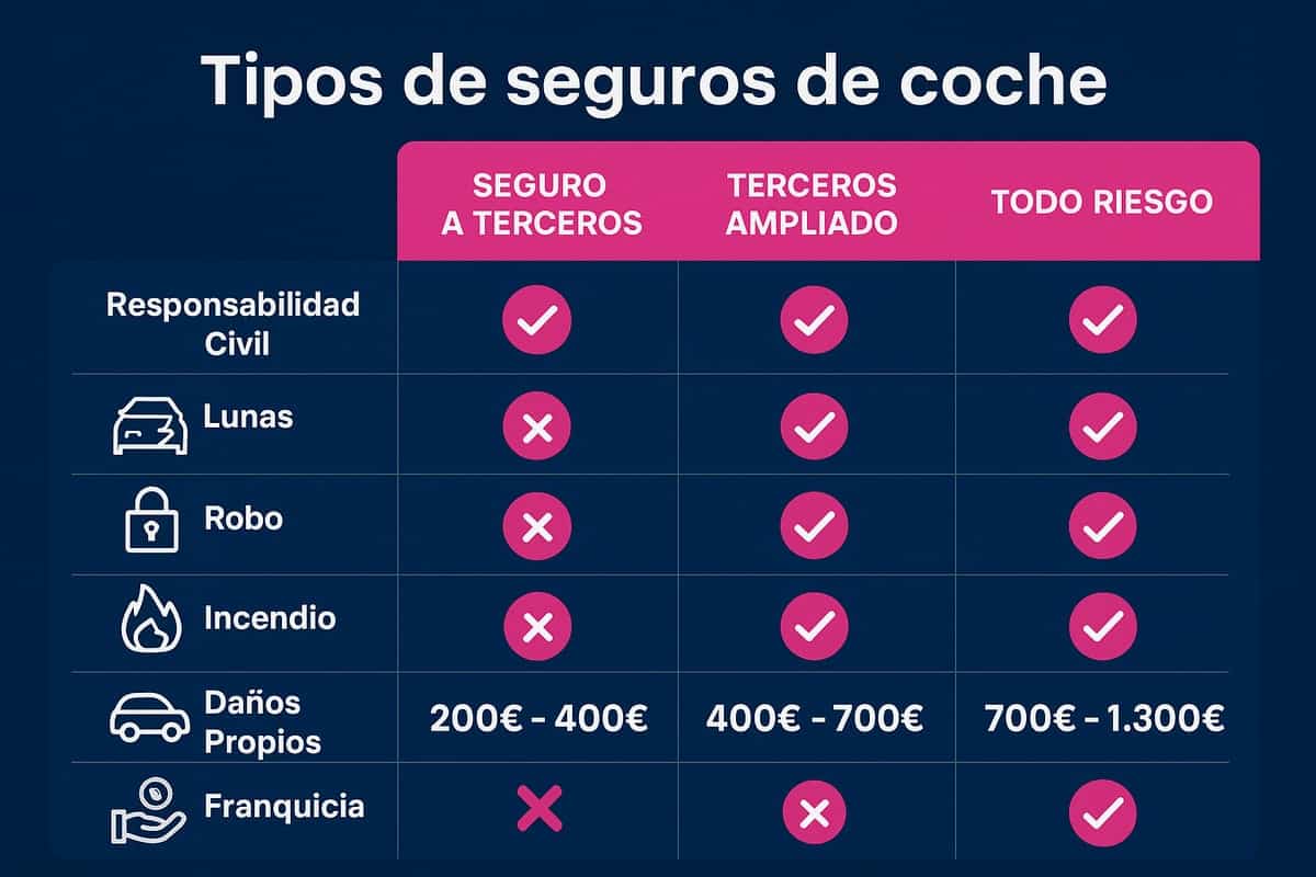 Tipos de seguros de coche y su impacto en el precio
