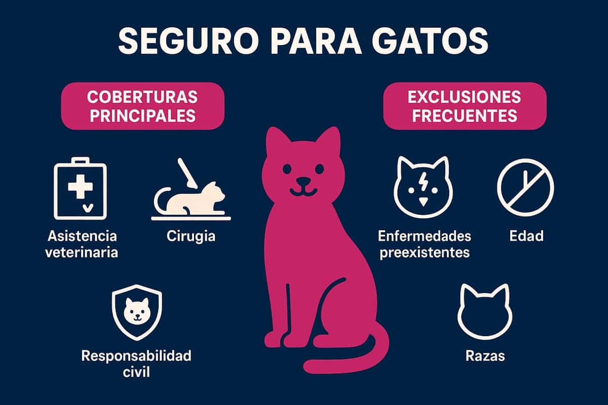 Coberturas y exclusiones de un seguro para gatos
