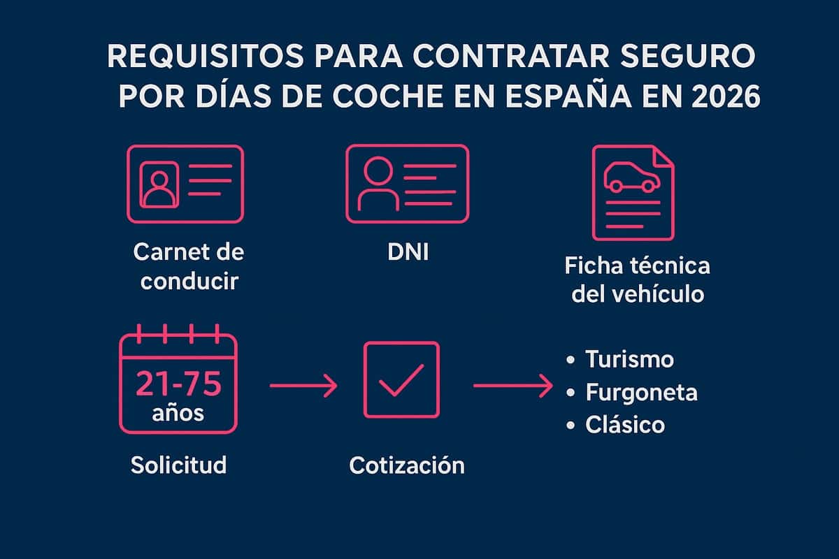 Requisitos y documentación necesaria para contratar un seguro por días