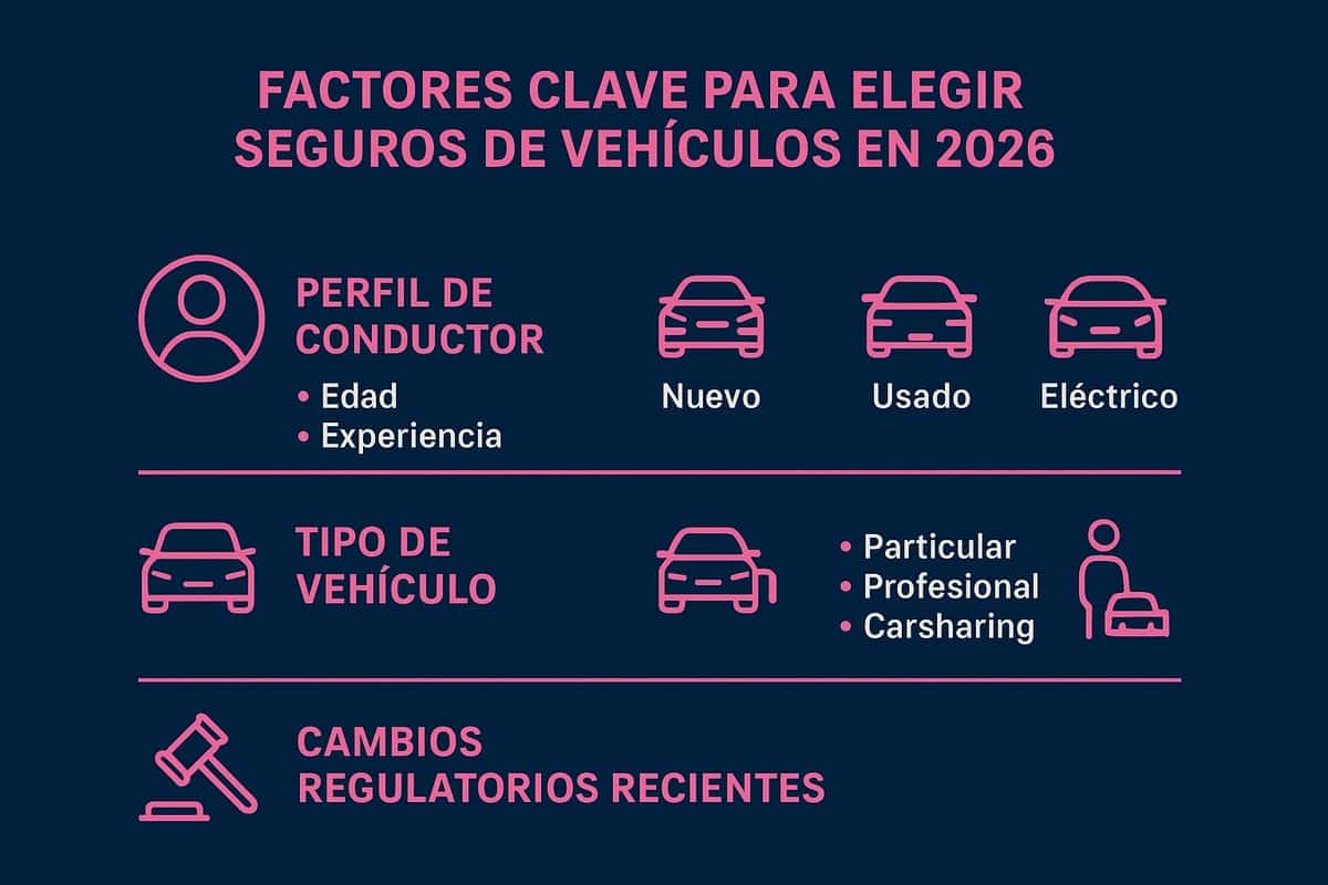 Factores clave para elegir un seguro de vehículo en 2026